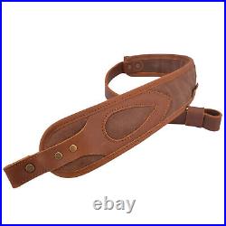 Cowhide Non-slip Leather Rifle Shotgun Sling Hunting Shoulder Strap Classic Look