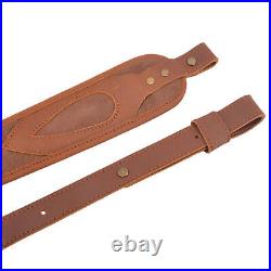 Cowhide Non-slip Leather Rifle Shotgun Sling Hunting Shoulder Strap Classic Look