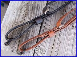 Custom Made Adjustable LF Leather Rifle Sling Quick Release Swivels