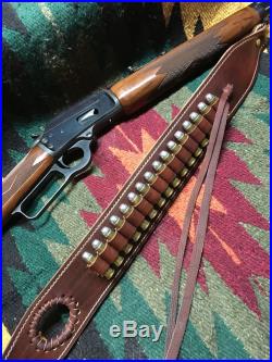 Custom leather Bandoleer style ammo sling Made in the good ole USA