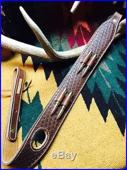 Custom leather cobra style Rifle sling Made int he USA with pride! Heavy duty