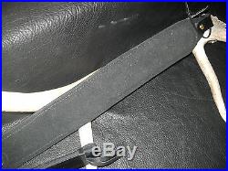 Custom leather padded cobra style one piece rifle sling with thumbhole USA made