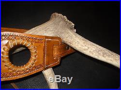 Custom leather padded rifle sling with thumbhole and bullet loop's