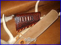 Custom leather sling and stock wrap for a Marlin model 1895 45-70 hand tooled