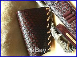 Custom leather sling and stock wrap for a Marlin model 336 30-30 hand tooled