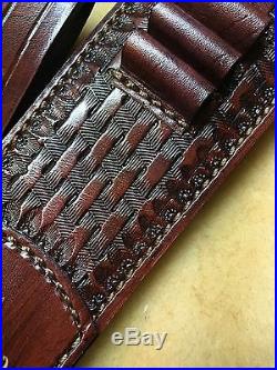 Custom leather sling and stock wrap for a Marlin model 336 30-30 hand tooled