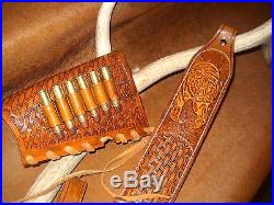 Custom leather sling stock wrap Made for Marlin 1895 45-70