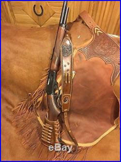 Custom leather sling stock wrap Made in the USA Marlin 1895 45-70