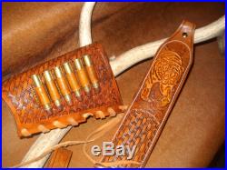 Custom leather sling stock wrap Made in the USA Marlin 1895 45-70