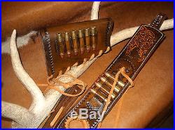 Custom leather sling stock wrap Made in the USA Marlin 1895 45-70