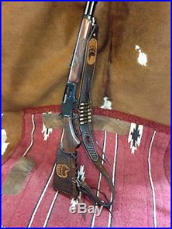 Custom leather sling stock wrap Made in the USA Marlin 1895 45-70