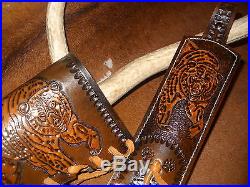 Custom leather sling stock wrap Made in the USA Marlin 1895 45-70