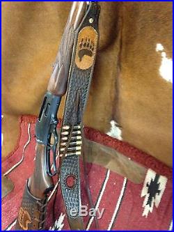 Custom leather sling stock wrap Made in the USA Marlin 1895 45-70