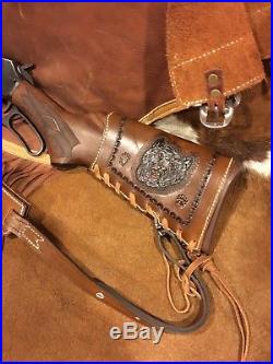 Custom leather sling stock wrap Made in the USA Marlin 1895 45-70