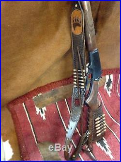 Custom leather sling stock wrap Made in the USA Marlin 1895 45-70