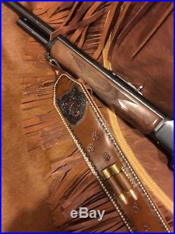 Custom leather sling stock wrap Made in the USA Marlin 1895 45-70