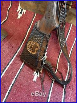 Custom leather sling stock wrap Made in the USA Marlin 1895 45-70