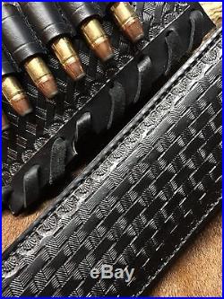 Custom leather sling stock wrap for a Marlin model 1895 45-70