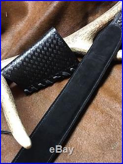 Custom leather sling stock wrap for a Marlin model 1895 45-70