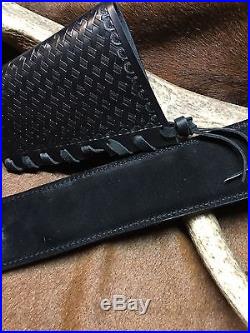 Custom leather sling stock wrap for a Marlin model 1895 45-70