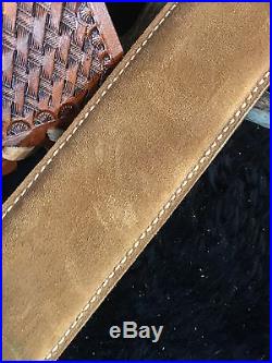 Custom leather sling stock wrap for a Marlin model 336