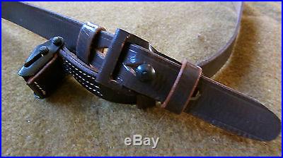 E1Z WWII GERMAN ARMY HEER WAFFEN K98 98K LEATHER RIFLE CARRY SLING