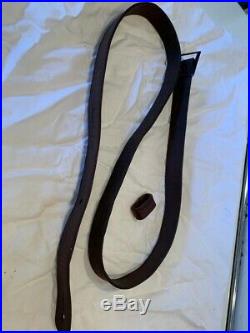 Factory Marlin Leather Sling with Horse & Rider logo and loop