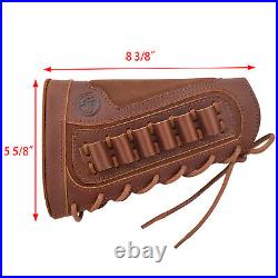 Full Leather Buttstock with Sling Strap Set for. 308.22LR. 30/30 12GA 16GA 20GA