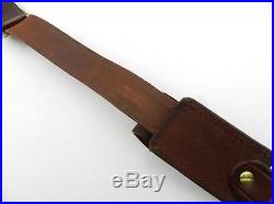 G. William Davis & Son Padded Leather Rifle Sling D Metal Monogram (#6099)