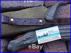 Genuine American Alligator Leather Sling strap Rifle Long gun Shotgun 38 gator A