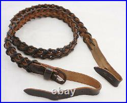 German Vintage Hunting Braided Leather Sling AKAH