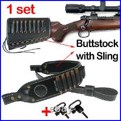 Gun Buttstock with Sling for 30-06 308.45-70 Rifle Ammo Cartridge Shell Holder