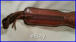 HAND MADE TOOLED LEATHER RIFLE SLING PADDED/LINED GUN STRAP HUNTING RIFLE