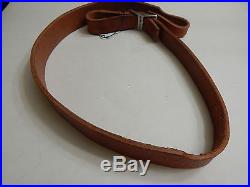 Hand Made Gun or Rifle Sling Hermann Oak Harness Leather 42-38 MADE IN USA