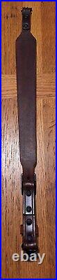 Hand Tooled Brown Leather Rifle Sling