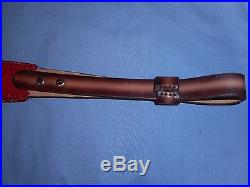 Hand Tooled Leather Padded Rifle Sling Adjustable Length Red & Black Symbals