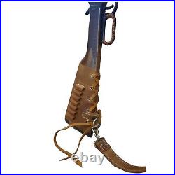 Handmade Leather Buttstock Cover and Sling Set with Ammo Holder