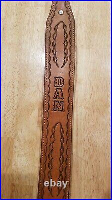Handmade Leather Gun Sling, custom made for Dan