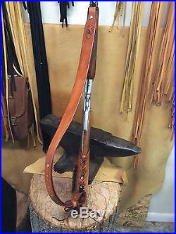 Handmade Leather Gun Stock Cover Shell Holder Sling Hunting Western