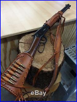 Handmade Leather Gun Stock Forearm Cover Shell Holder Sling No Drill Western