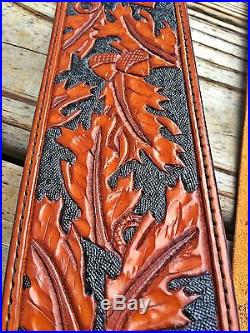 Handmade Leather Rifle / Gun Sling USA Oak Design Premium