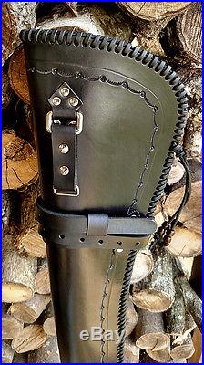 Handmade Leather Rifle Scabbard with Cartridge Sling Winchester Henry Marlin