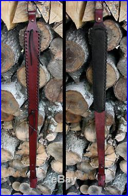 Handmade Leather Rifle Shoulder Strap Sling for 1 Swivel Mounts