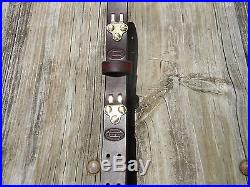 Handmade M1907 Leather Military Rifle Sling, 1.25 Inches Wide-MAHOGANY