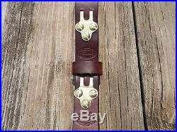 Handmade M1907 Leather Military Rifle Sling 1.25 Inches Wide - Mahogany