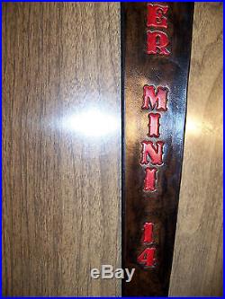 Handmade Ruger MINI 14 Colored Leather Western Rifle Sling Tooled in American