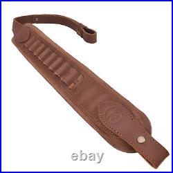 Heavy Stiched Leather Rifle Cartridge Shell Holder Sling Fit for. 308.30-06.44MAG
