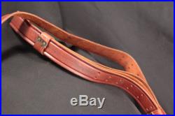 Hunter 200, 1 1/4 Military 1907 Style Service Rifle Leather Sling & QD Swivels