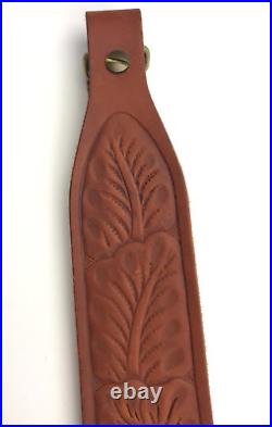 Hunter Leather Rifle Sling Floral Tooled Vintage 9724-P
