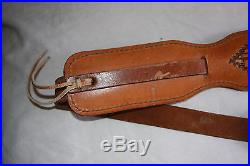 Hunter Padded Leather Rifle Sling Southwestern Stamped Design Western Hunting